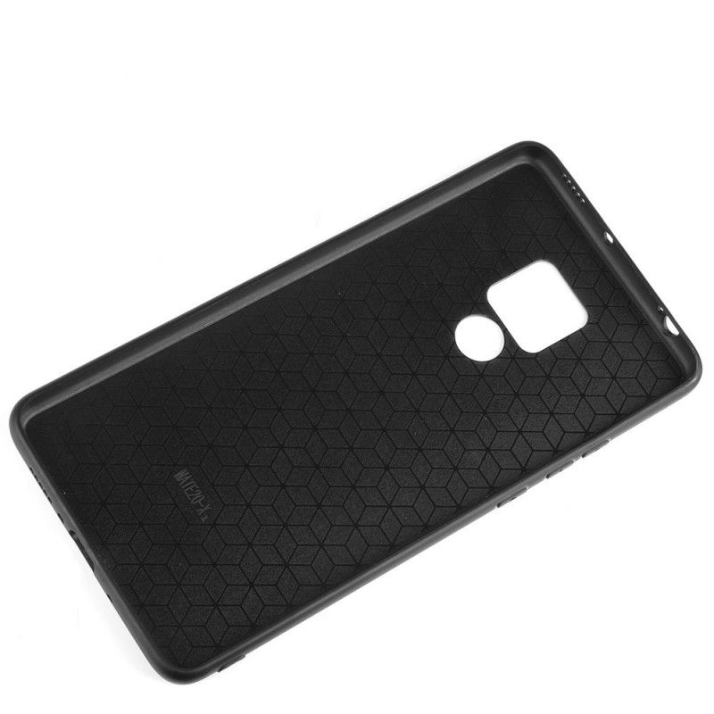Case Hoesje Huawei Mate 20 Rood Zwart Telefoonhoesje Gestikt Leereffect