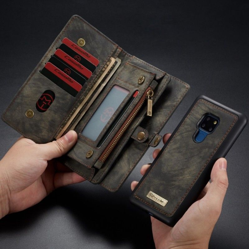 Cover Folio-hoesje Huawei Mate 20 Rood Grijs Telefoonhoesje Afneembare Behuizing