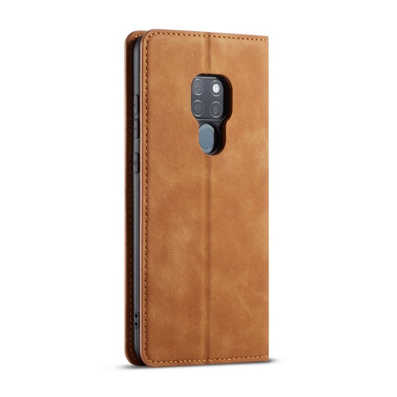 Folio-hoesje Huawei Mate 20 Rood Zwart Forwenw Leereffect