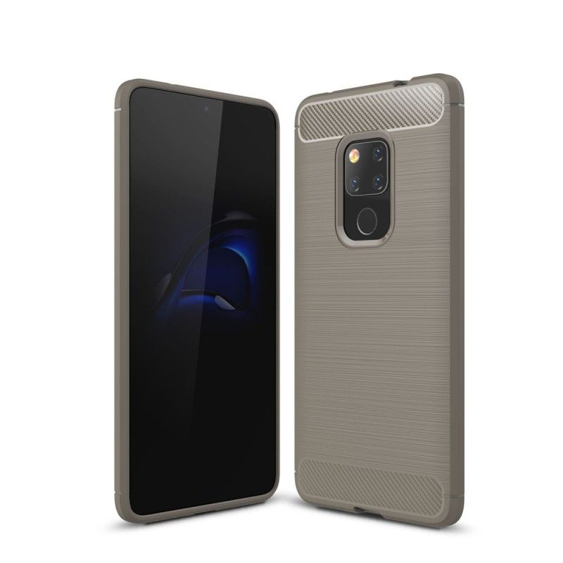 Hoesje voor Huawei Mate 20 Zwart Geborsteld Koolstofvezel