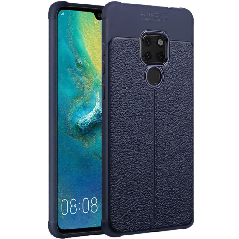 Hoesje voor Huawei Mate 20 Zwart Imak Kunstleer Stiksels