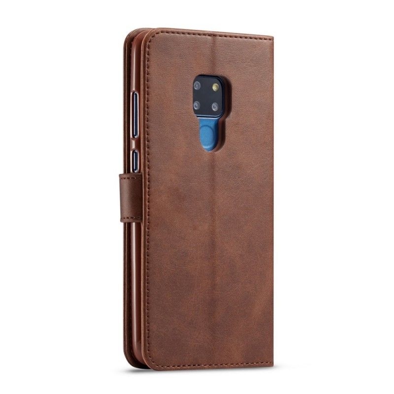 Leren Hoesje Huawei Mate 20 Grijs Zwart Lc.Imeeke Leereffect