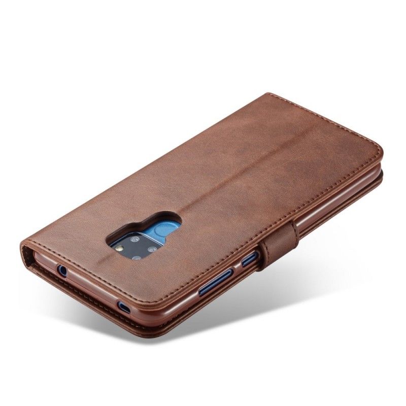 Leren Hoesje Huawei Mate 20 Grijs Zwart Lc.Imeeke Leereffect