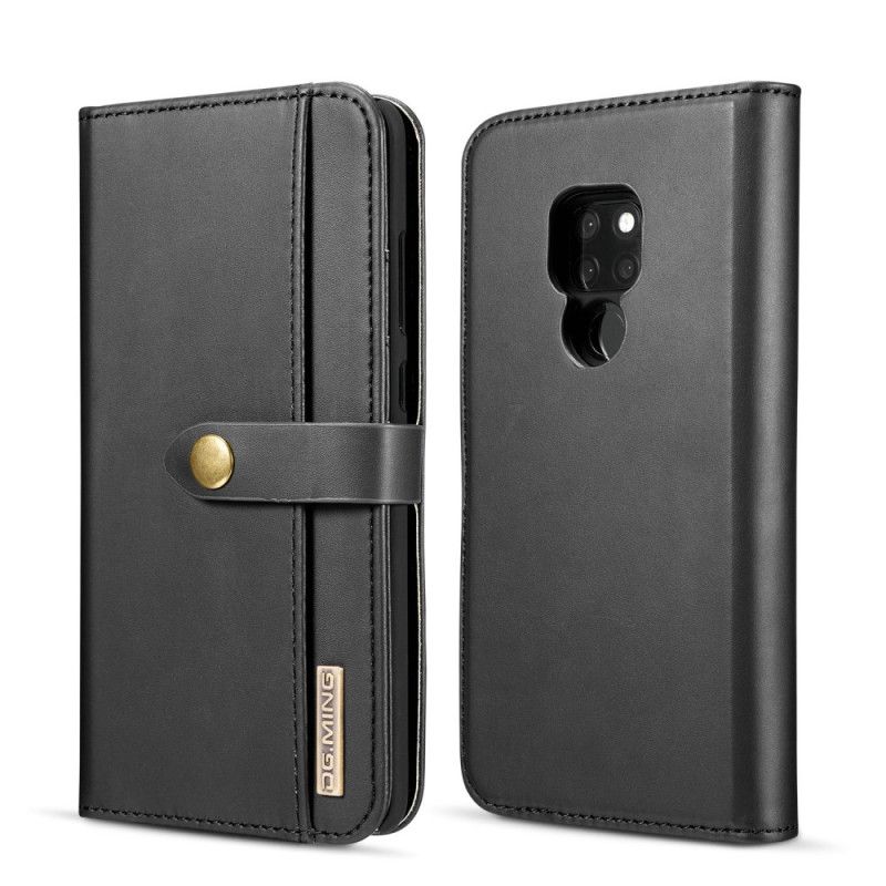 Leren Hoesje Huawei Mate 20 Groen Zwart Glad Leereffect Dg. Afneembare Ming