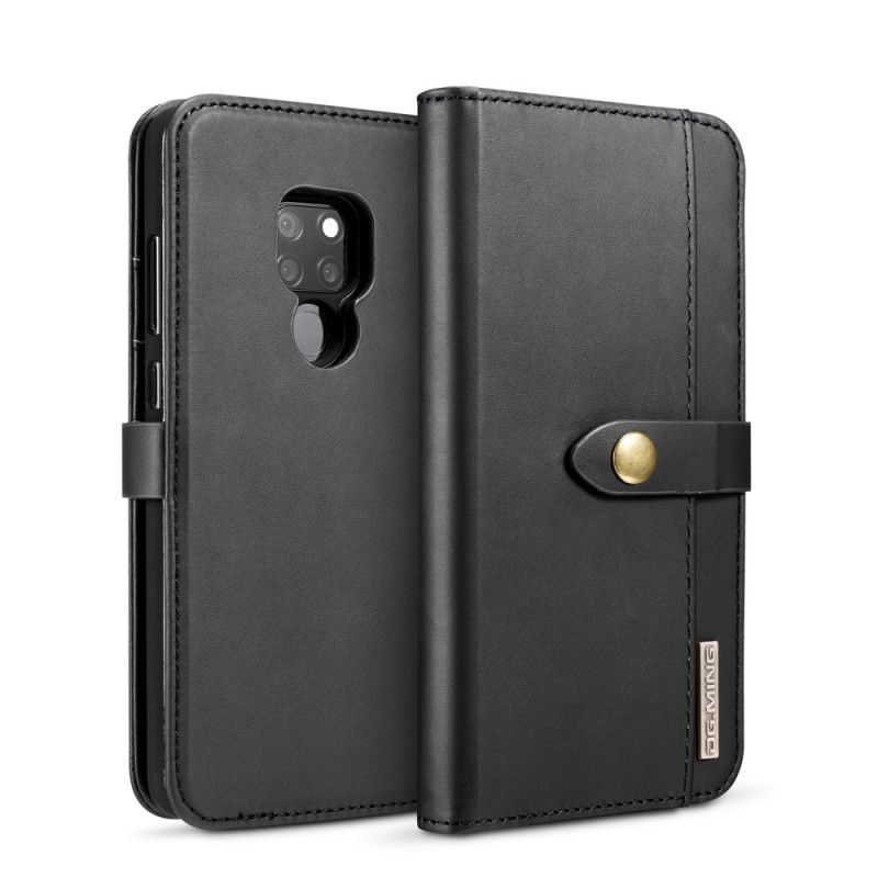 Leren Hoesje Huawei Mate 20 Groen Zwart Glad Leereffect Dg. Afneembare Ming