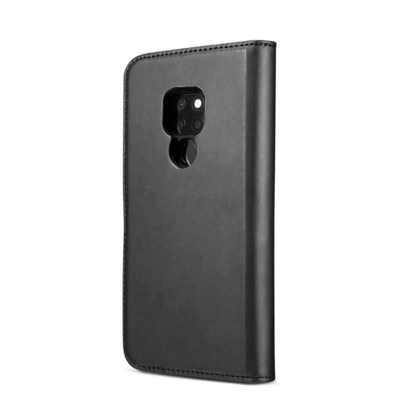 Leren Hoesje Huawei Mate 20 Groen Zwart Glad Leereffect Dg. Afneembare Ming