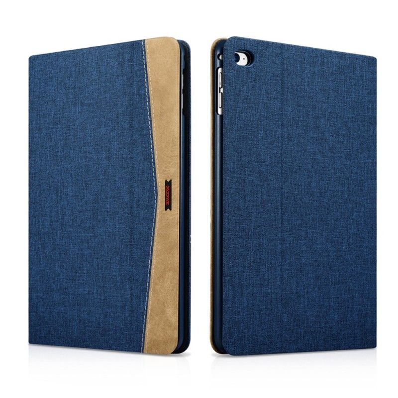 Cover Folio-hoesje iPad Mini 4 Taupe Rood Telefoonhoesje Xoomz-Stof En Kunstleer