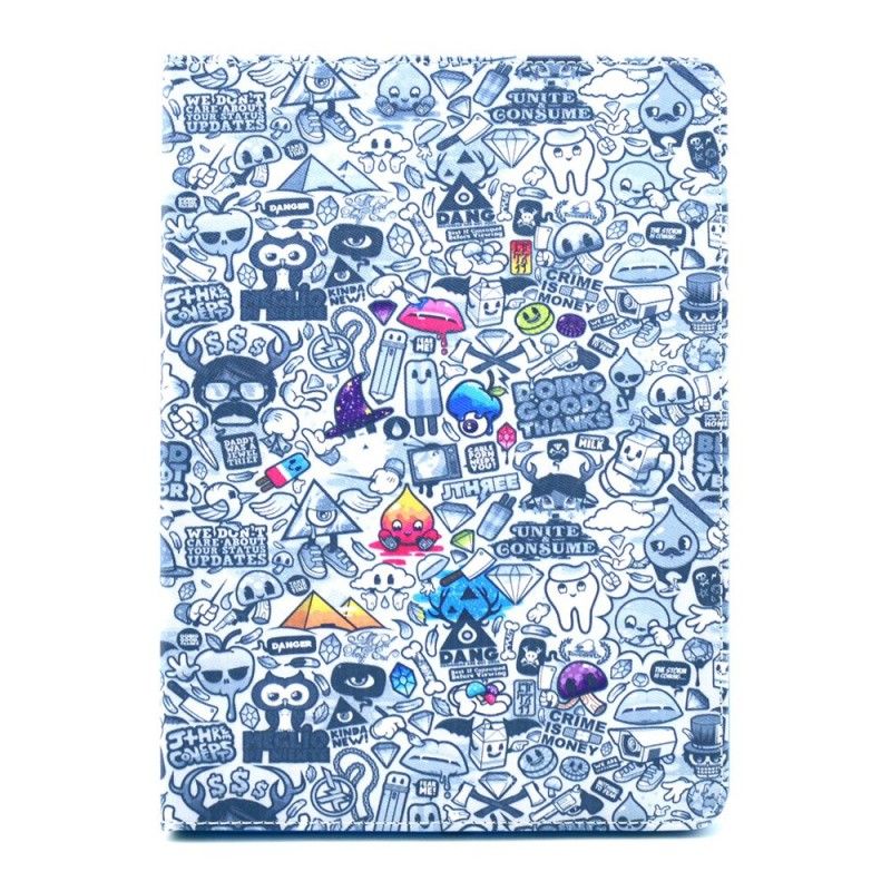 Leren Hoesje voor iPad Mini 4 Graffiti