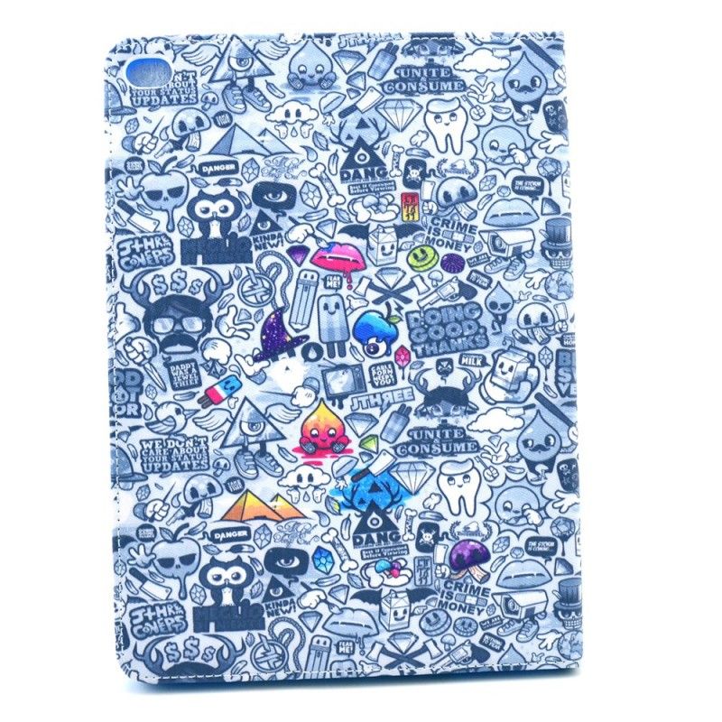 Leren Hoesje voor iPad Mini 4 Graffiti