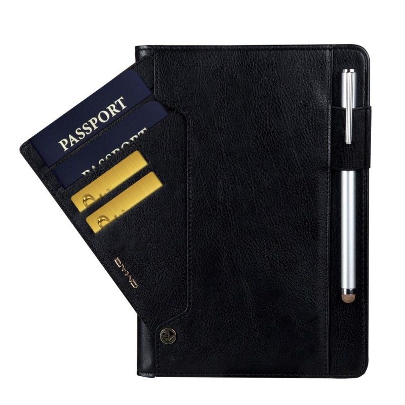 Leren Hoesje voor iPad Mini 4 Marineblauw Grijs Premium Kunstleer