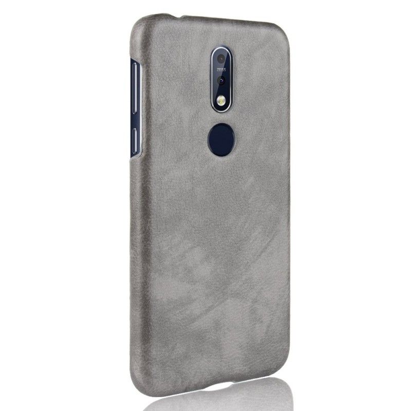 Hoesje Nokia 7.1 Bruin Lychee Leereffect