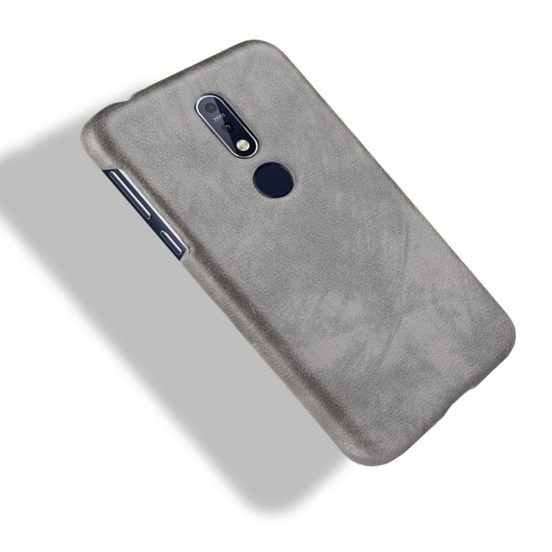 Hoesje Nokia 7.1 Bruin Lychee Leereffect