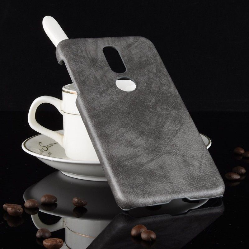 Hoesje Nokia 7.1 Bruin Lychee Leereffect