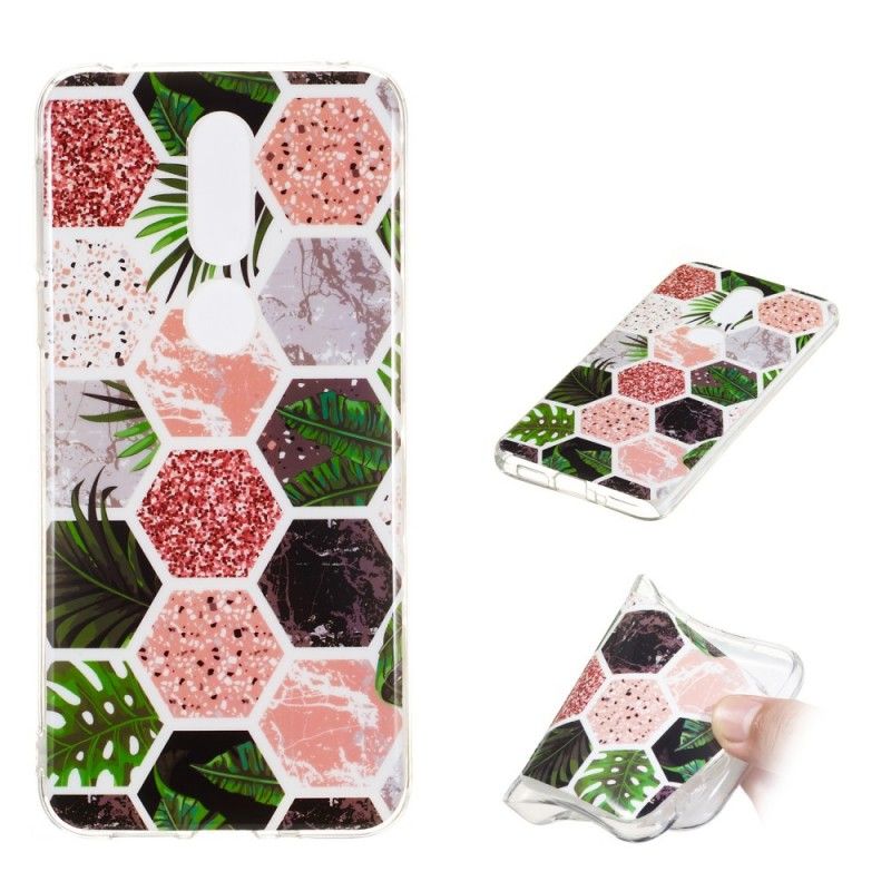 Hoesje Nokia 7.1 Telefoonhoesje Bijenkorf En Gras Glitter