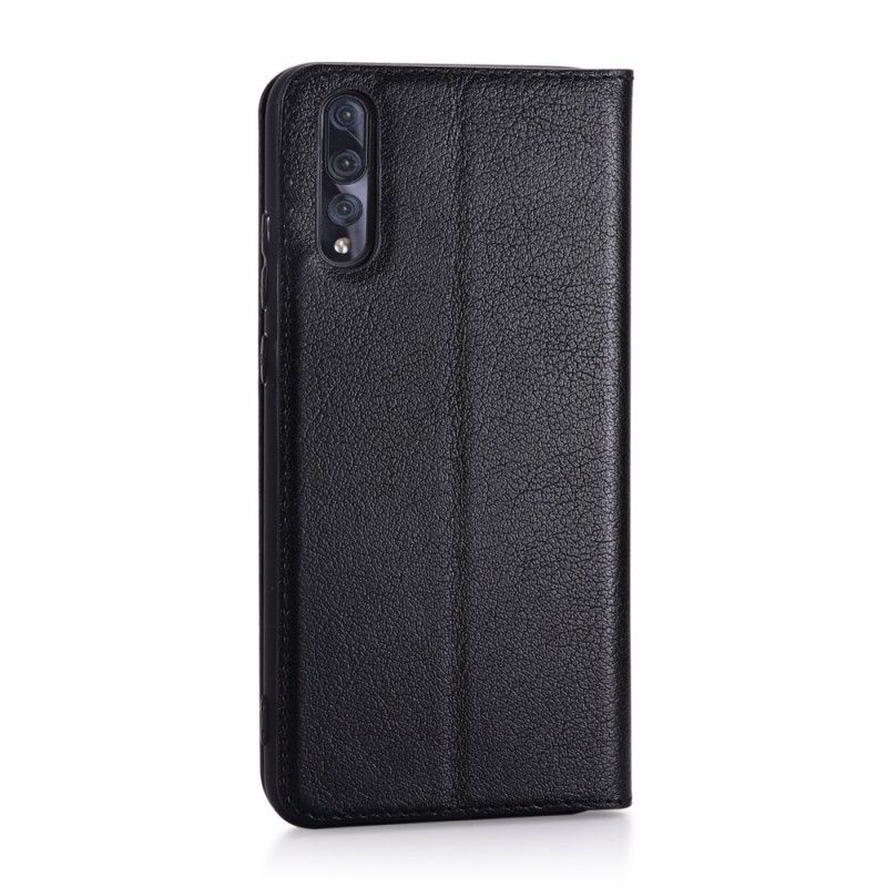 Bekijk Omslag Huawei Mate 20 Pro Koffie Zwart Echt Leer