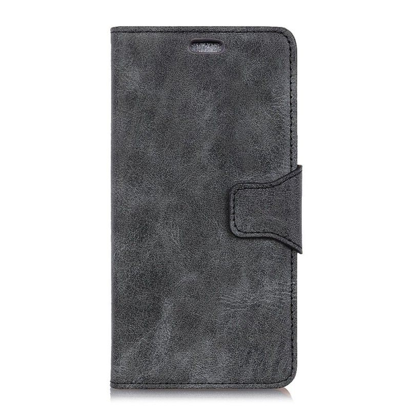 Cover Folio-hoesje Huawei Mate 20 Pro Donkerrood Telefoonhoesje Retro Faux Lederen Flap