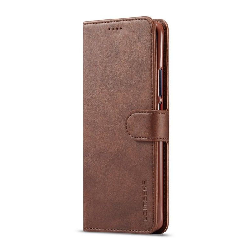 Flip Case Leren Huawei Mate 20 Pro Grijs Zwart Lc.Imeeke Leereffect