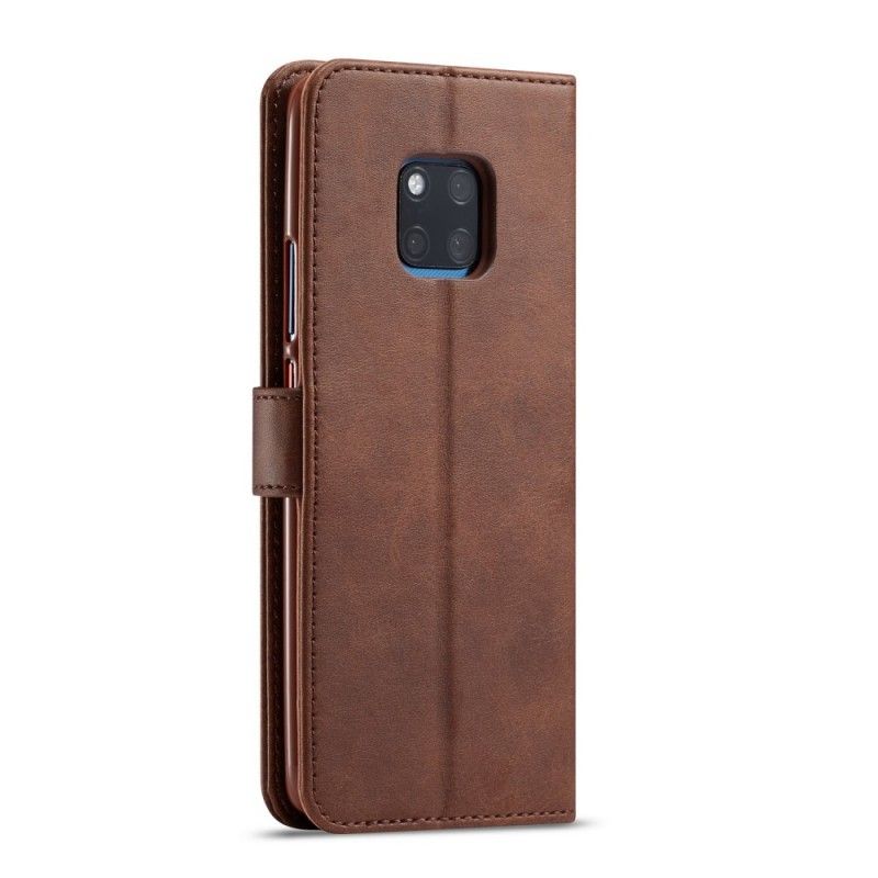 Flip Case Leren Huawei Mate 20 Pro Grijs Zwart Lc.Imeeke Leereffect
