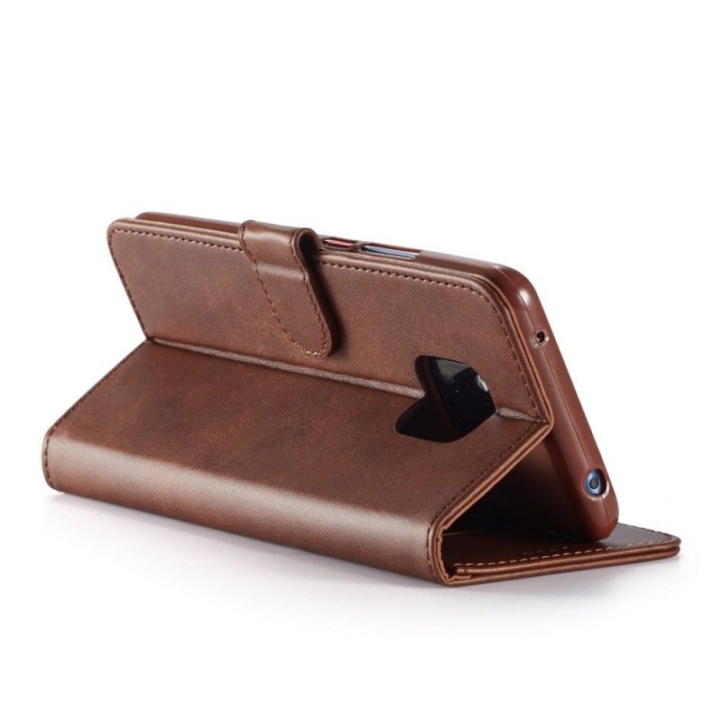 Flip Case Leren Huawei Mate 20 Pro Grijs Zwart Lc.Imeeke Leereffect