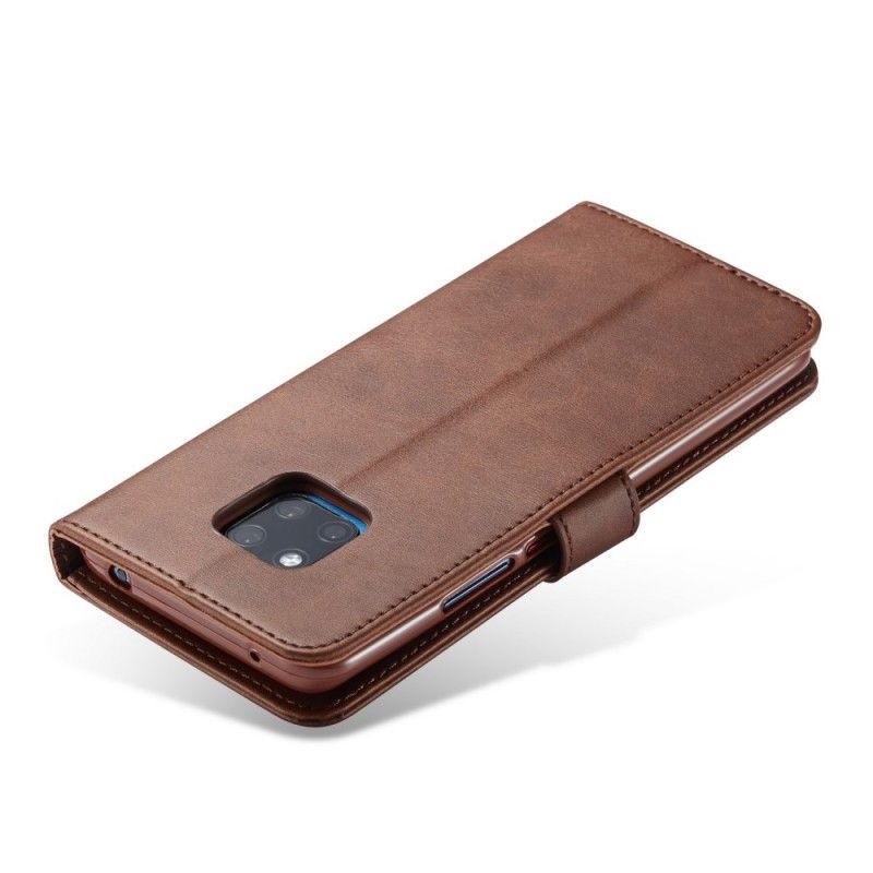 Flip Case Leren Huawei Mate 20 Pro Grijs Zwart Lc.Imeeke Leereffect