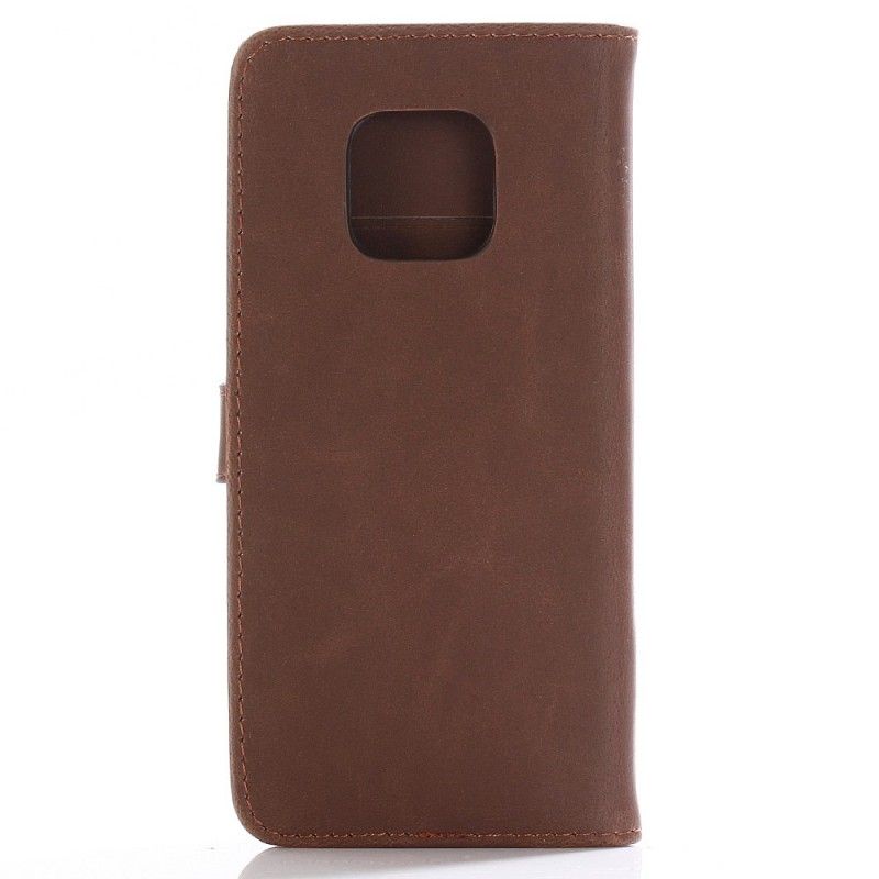 Flip Case Leren Huawei Mate 20 Pro Grijs Zwart Retro Leereffect