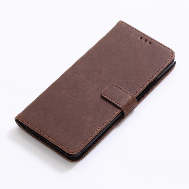 Flip Case Leren Huawei Mate 20 Pro Grijs Zwart Retro Leereffect