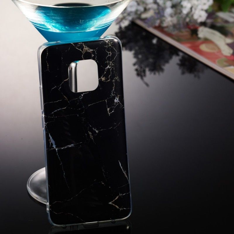 Hoesje voor Huawei Mate 20 Pro Grijs Zwart Marmer