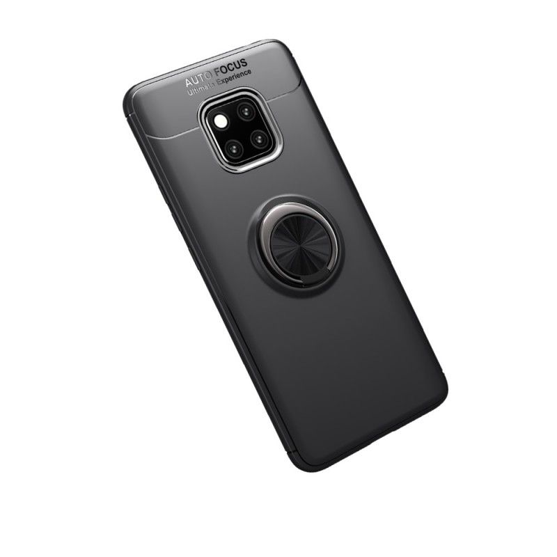 Hoesje voor Huawei Mate 20 Pro Rood Zwart Roterende Ring
