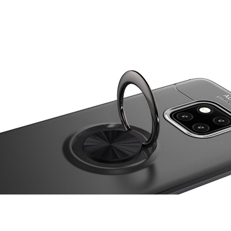 Hoesje voor Huawei Mate 20 Pro Rood Zwart Roterende Ring