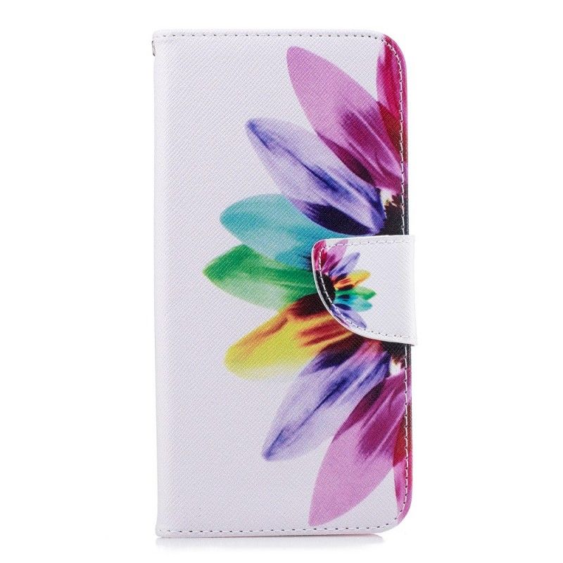 Leren Hoesje Huawei Mate 20 Pro Aquarelbloem