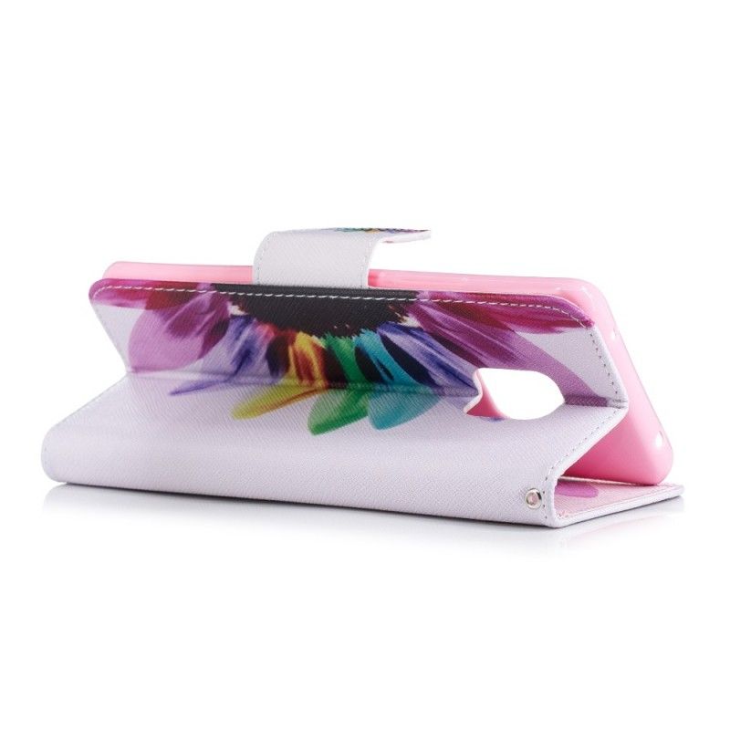 Leren Hoesje Huawei Mate 20 Pro Aquarelbloem