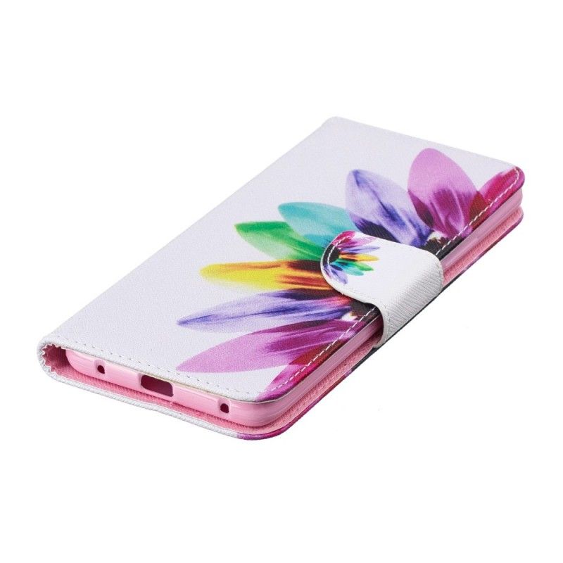 Leren Hoesje Huawei Mate 20 Pro Aquarelbloem