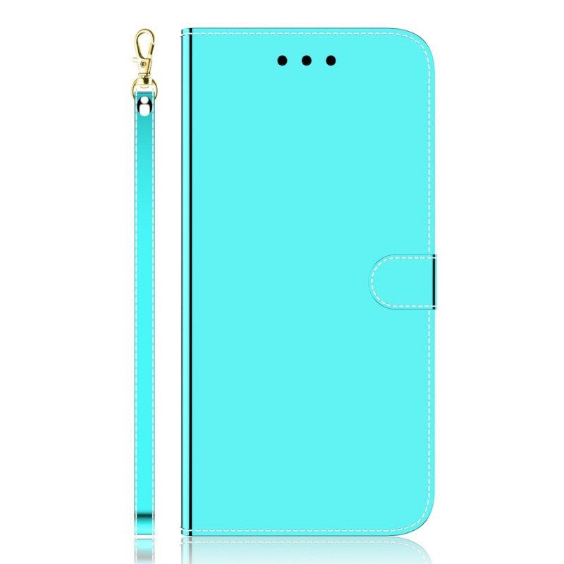 Flip Case voor Xiaomi Redmi Note 11 Pro Plus 5G Spiegelhoes Van Imitatieleer