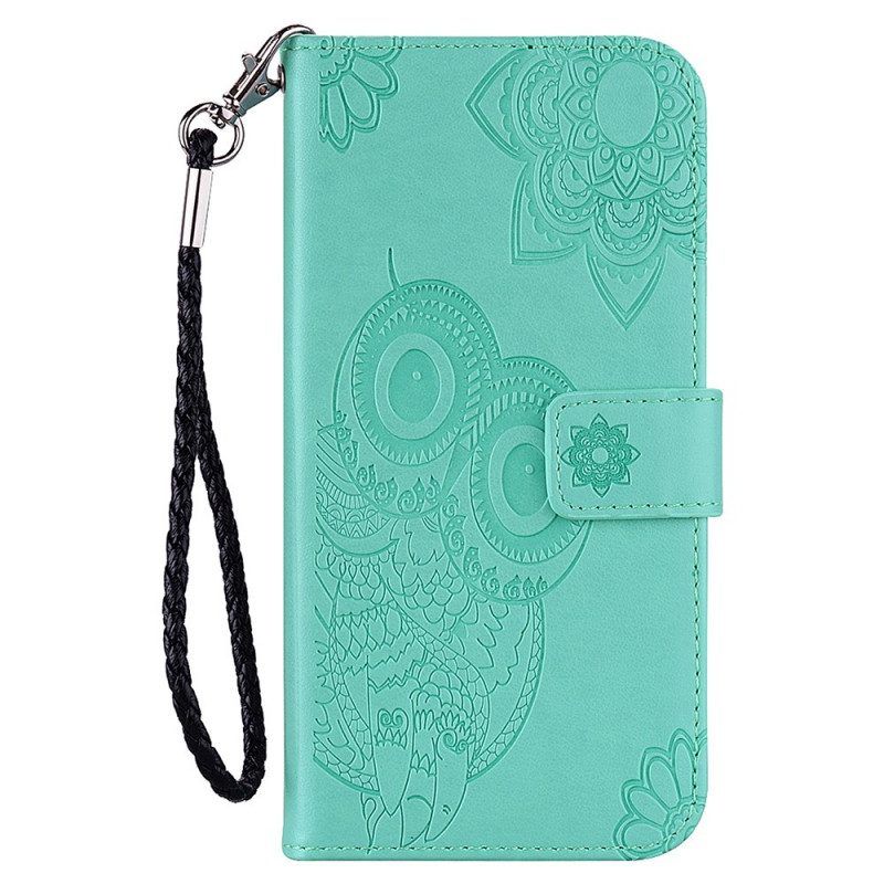 Leren Hoesje voor Xiaomi Redmi Note 11 Pro Plus 5G Mandala Uil