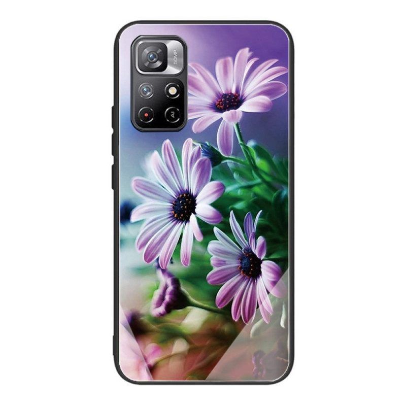 Telefoonhoesje voor Xiaomi Redmi Note 11 Pro Plus 5G Bloemen Van Gehard Glas