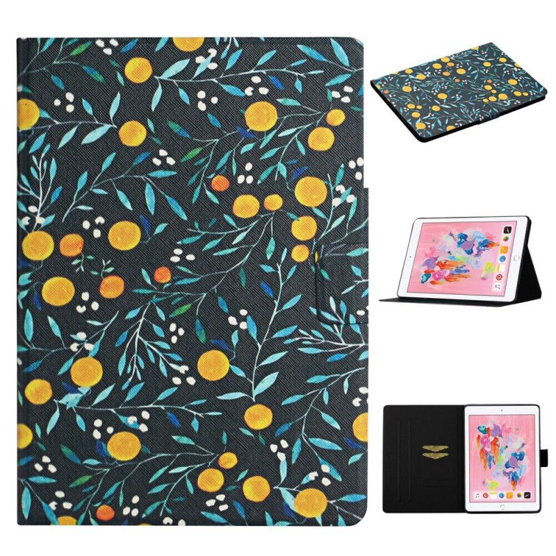 Bescherming Hoesje iPad Pro 10.5" Geel Grijs Bloemen