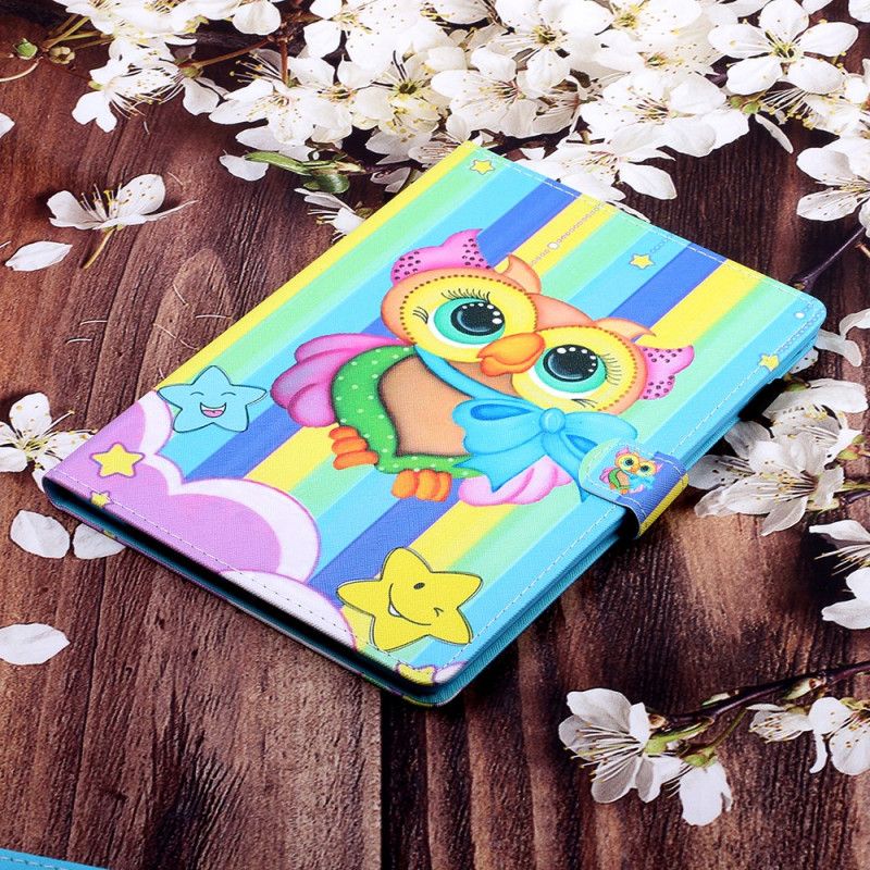 Leren Hoesje iPad Pro 10.5" Cyaan Grappige Vogel