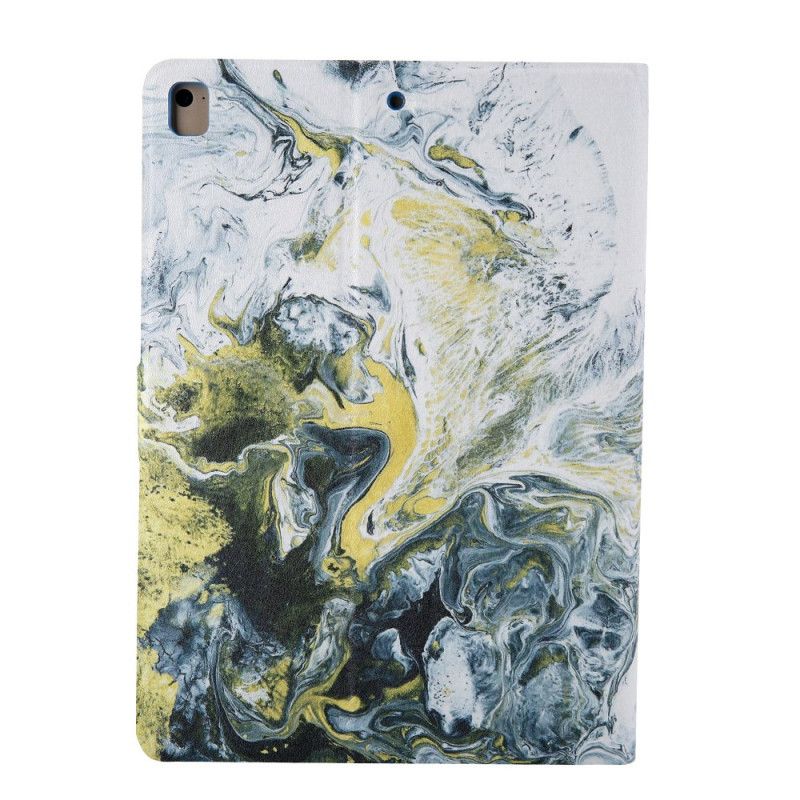 Leren Hoesje iPad Pro 10.5" Donkerblauw Magenta Telefoonhoesje Abstractie