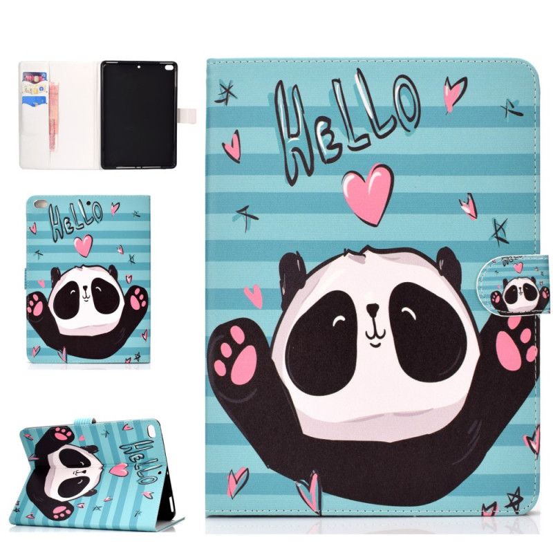 Leren Hoesje voor iPad Pro 10.5" Turkoois Panda