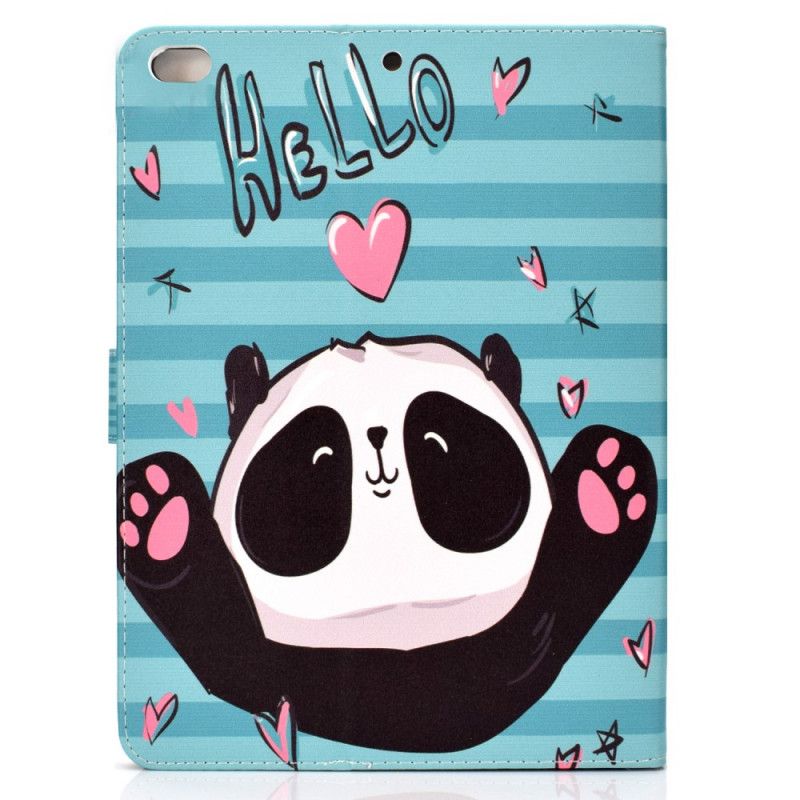 Leren Hoesje voor iPad Pro 10.5" Turkoois Panda