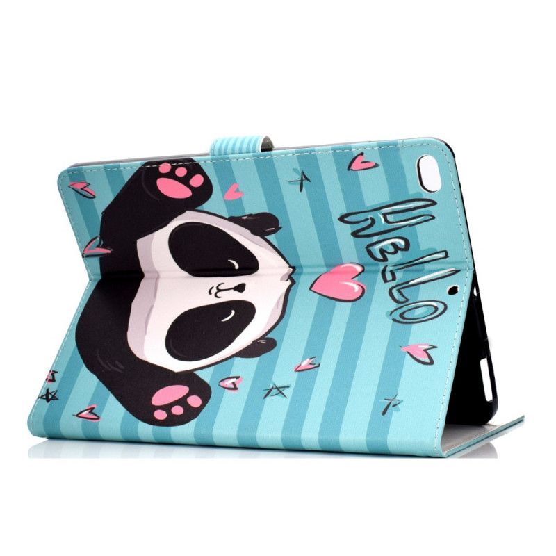 Leren Hoesje voor iPad Pro 10.5" Turkoois Panda