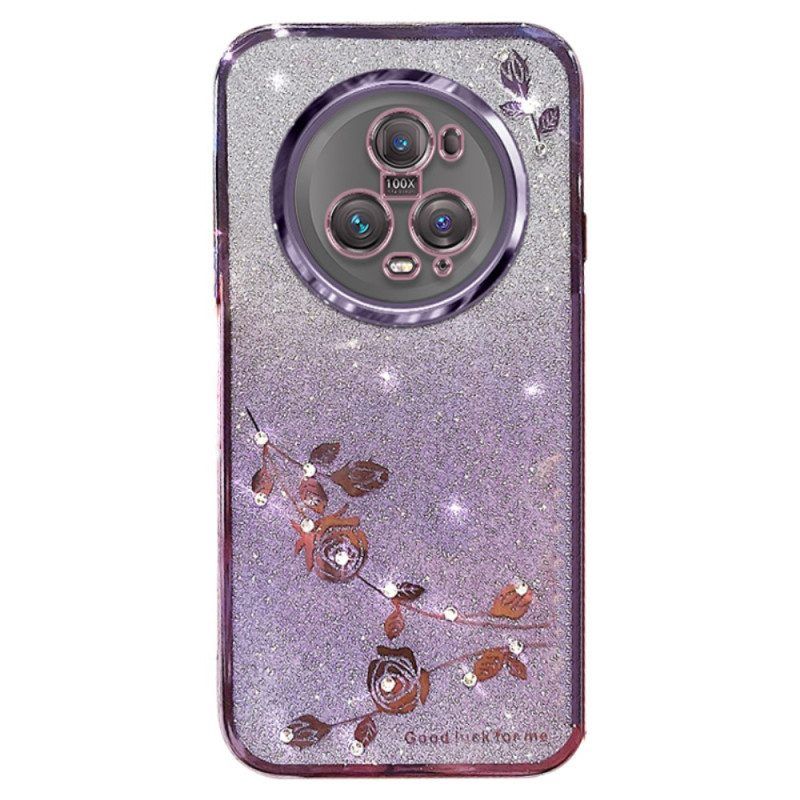 Hoesje voor Honor Magic 5 Pro Roze Pailletten