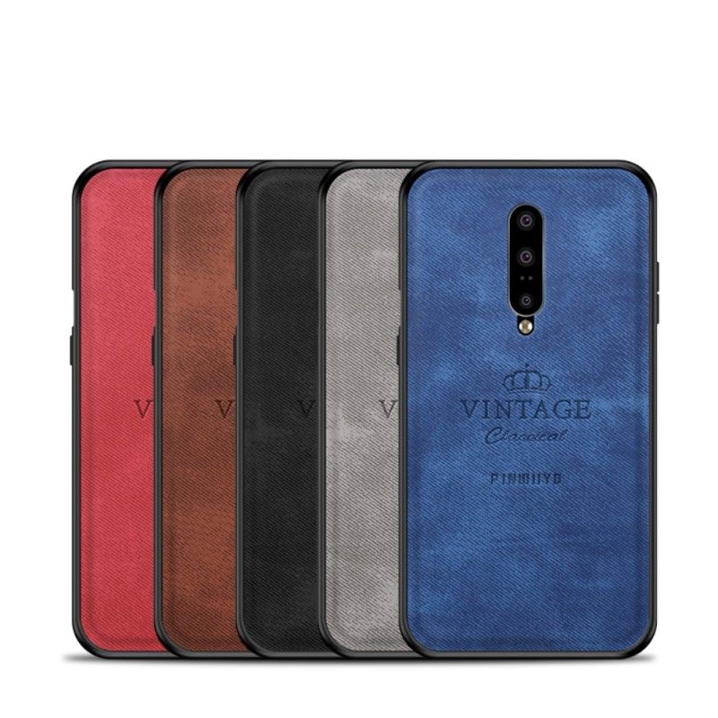 Case Hoesje OnePlus 7 Pro Grijs Zwart Telefoonhoesje Eervolle Vintage