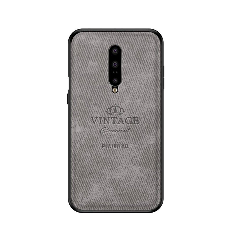 Case Hoesje OnePlus 7 Pro Grijs Zwart Telefoonhoesje Eervolle Vintage