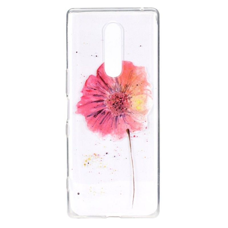 Case Hoesje OnePlus 7 Pro Telefoonhoesje Transparante Aquarel Klaproos