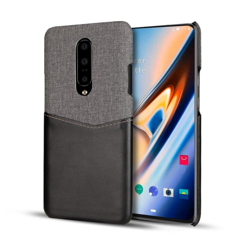 Cover Hoesje OnePlus 7 Pro Rood Zwart Telefoonhoesje Stofgleuf