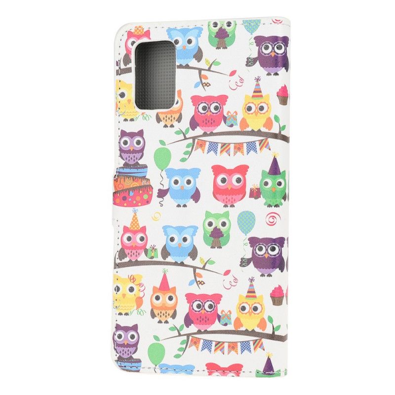 Bescherming Hoesje Honor 10X Lite Telefoonhoesje Meerkleurige Uilen