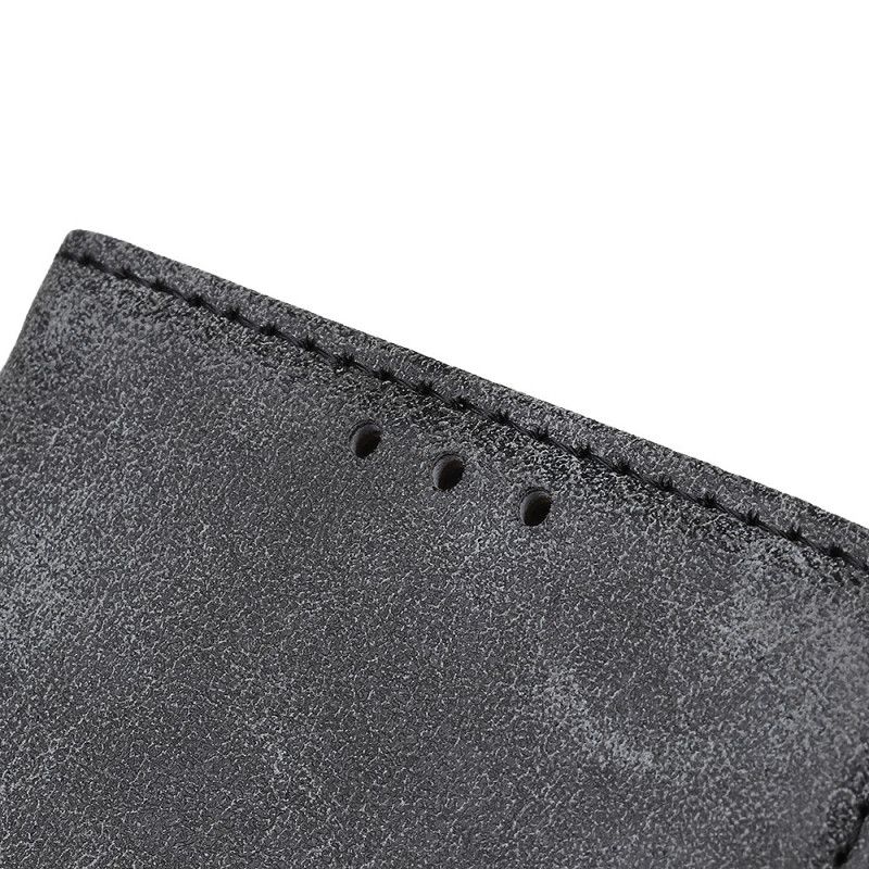 Leren Hoesje Honor 10X Lite Bruin Grijs Telefoonhoesje Vintage Splitleer