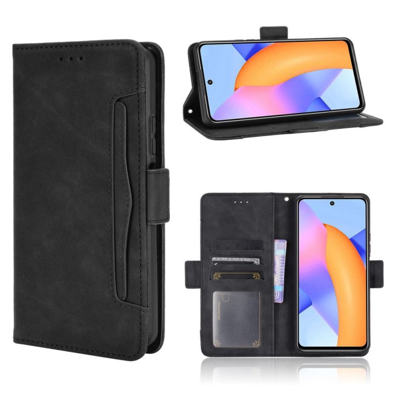 Leren Hoesje Honor 10X Lite Rood Zwart Eersteklas Multikaart