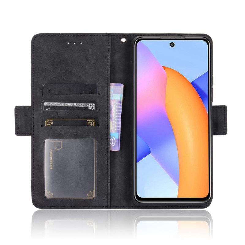 Leren Hoesje Honor 10X Lite Rood Zwart Eersteklas Multikaart